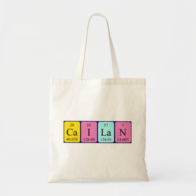Sac fourre-tout de nom de table périodique Cailan (Devant)