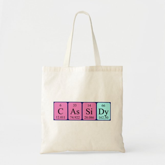 Sac fourre-tout de nom de table périodique Cassidy (Devant)