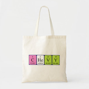 Sac fourre-tout de nom de table périodique Chevy