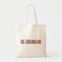 Sac fourre-tout de nom de table périodique Chiyoko