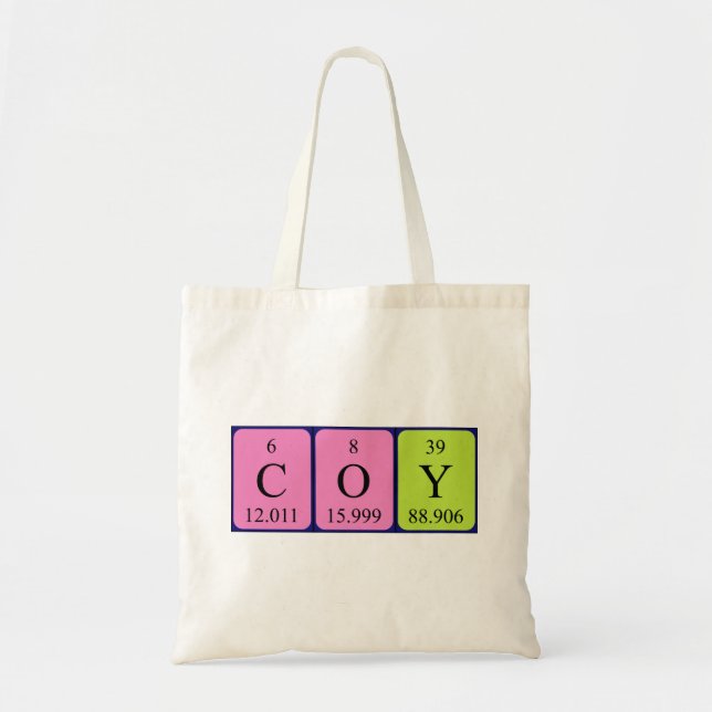 Sac fourre-tout de nom de table périodique Coy (Devant)