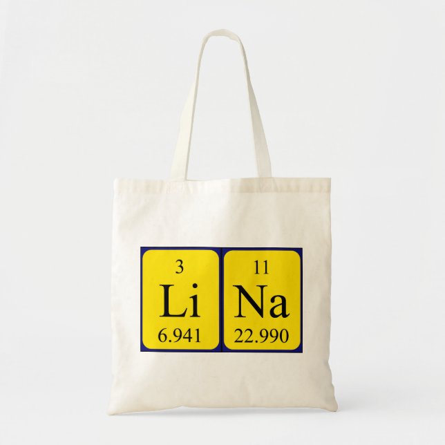 sac fourre-tout de nom de table périodique de la L (Devant)