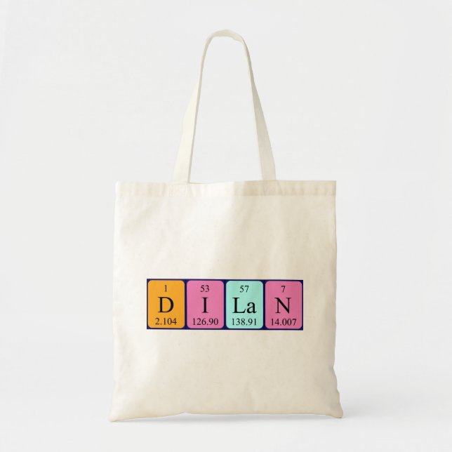 Sac fourre-tout de nom de table périodique Dilan (Devant)