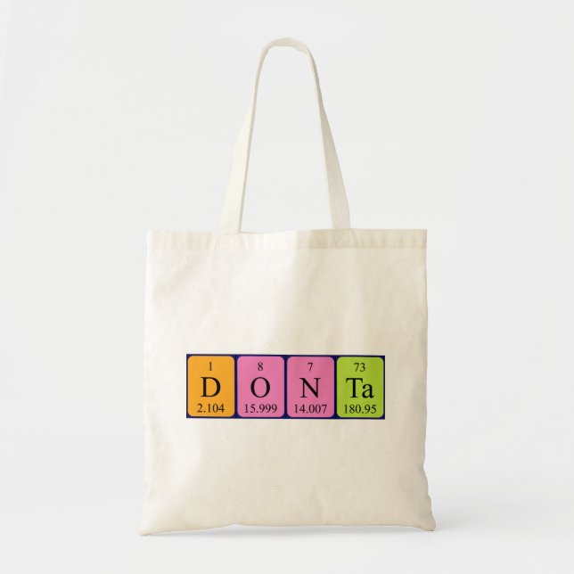 Sac fourre-tout de nom de table périodique Donta (Devant)