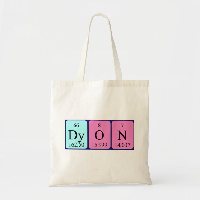 Sac fourre-tout de nom de table périodique Dyon (Devant)