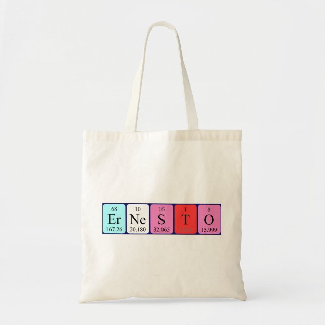 Sac fourre-tout de nom de table périodique Ernesto (Devant)