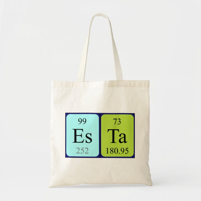Sac fourre-tout de nom de table périodique Esta (Devant)