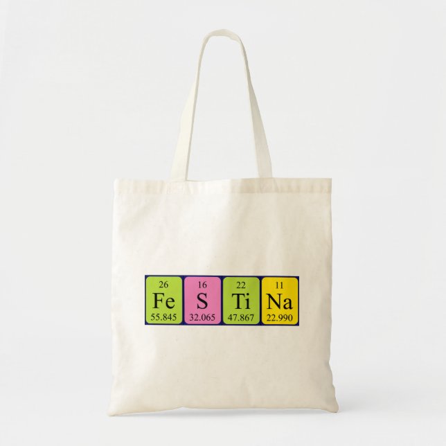 Sac fourre-tout de nom de table périodique Festina (Devant)