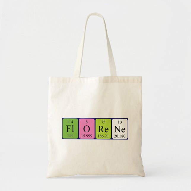 Sac fourre-tout de nom de table périodique Florene (Devant)