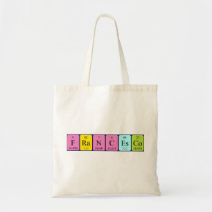 Sac fourre-tout de nom de table périodique Frances