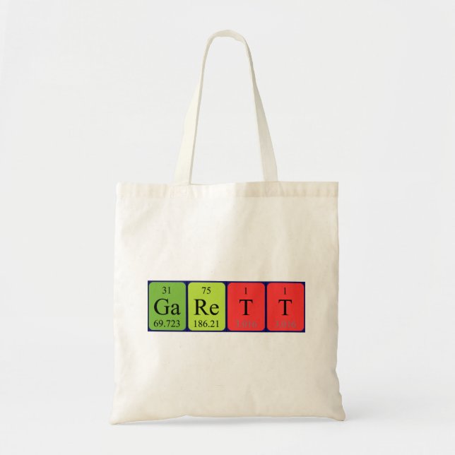 Sac fourre-tout de nom de table périodique Garett (Devant)