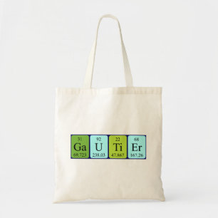 Sac fourre-tout de nom de table périodique Gautier