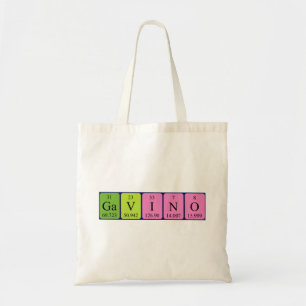 Sac fourre-tout de nom de table périodique Gavino