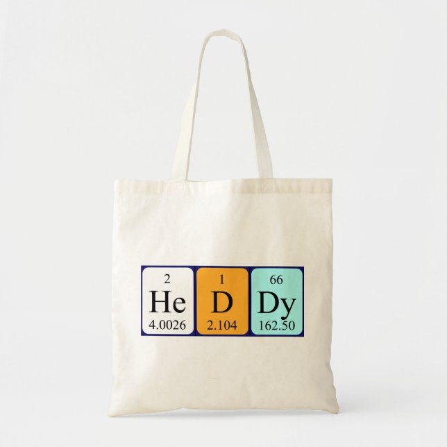 Sac fourre-tout de nom de table périodique Heddy (Devant)