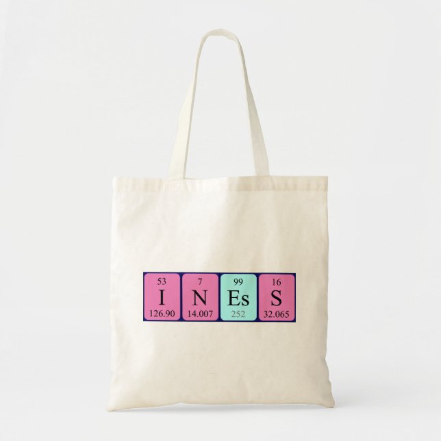 Sac fourre-tout de nom de table périodique Iness (Devant)