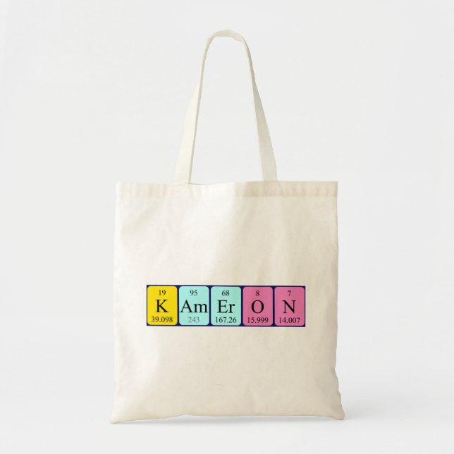Sac fourre-tout de nom de table périodique Kameron (Devant)