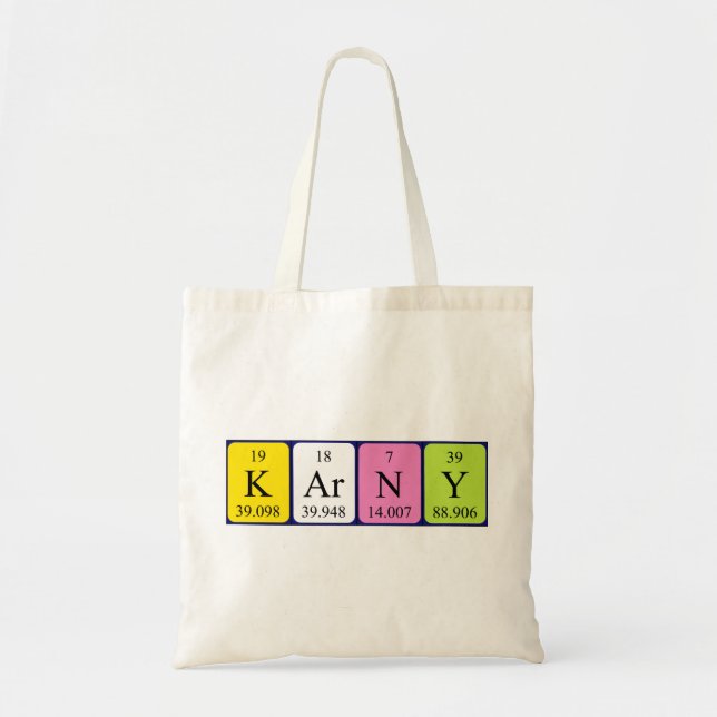 Sac fourre-tout de nom de table périodique Karny (Devant)