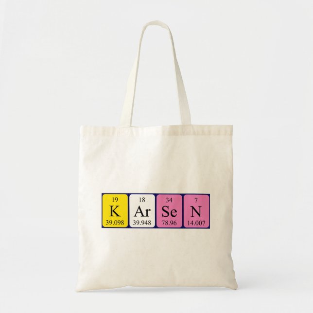 Sac fourre-tout de nom de table périodique Karsen (Devant)