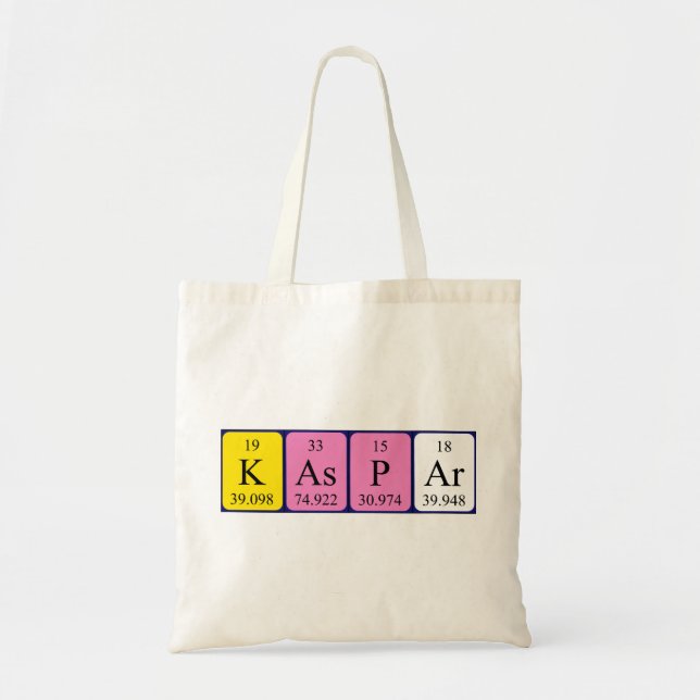 Sac fourre-tout de nom de table périodique Kaspar (Devant)