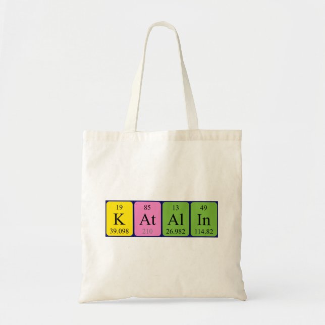 Sac fourre-tout de nom de table périodique Katalin (Devant)