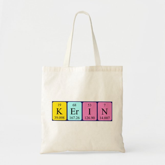 Sac fourre-tout de nom de table périodique Kerin (Devant)