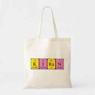 Sac fourre-tout de nom de table périodique Kiran