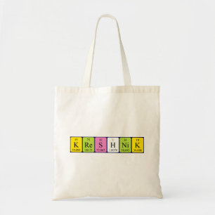 Sac fourre-tout de nom de table périodique Kreshni
