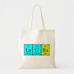 Sac fourre-tout de nom de table périodique Laura
