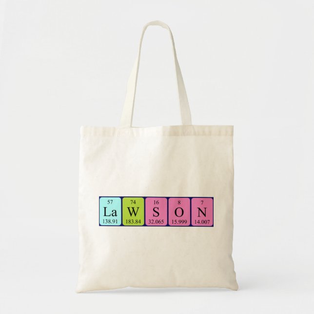 Sac fourre-tout de nom de table périodique Lawson (Devant)