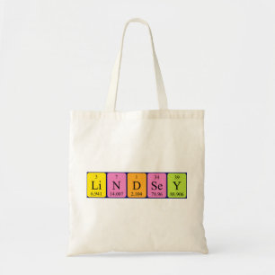 Sac fourre-tout de nom de table périodique Lindsey