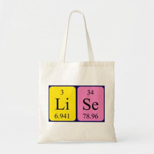 Sac fourre-tout de nom de table périodique Lise