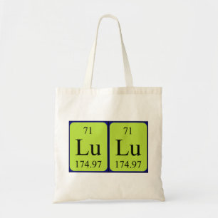 Sac fourre-tout de nom de table périodique LuLu