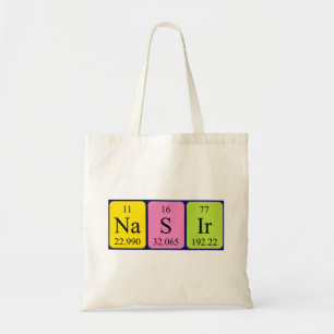 Sac fourre-tout de nom de table périodique Nasir
