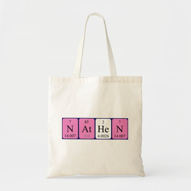 Sac fourre-tout de nom de table périodique Nathen (Devant)