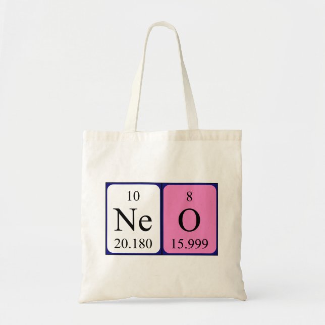 Sac fourre-tout de nom de table périodique Neo (Devant)