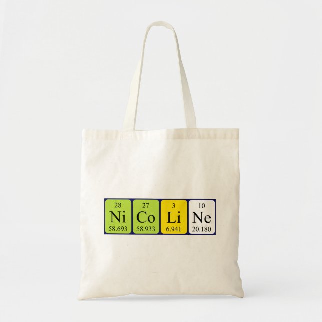 Sac fourre-tout de nom de table périodique Nicolin (Devant)