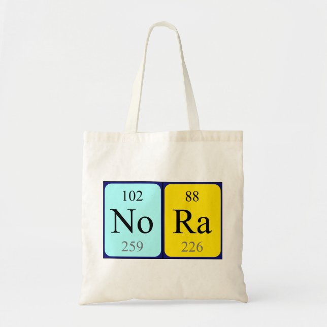 Sac fourre-tout de nom de table périodique Nora (Devant)