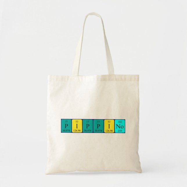 Sac fourre-tout de nom de table périodique Pippino (Devant)