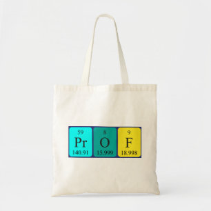 Sac fourre-tout de nom de table périodique Prof