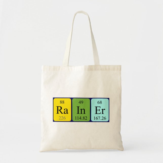 Sac fourre-tout de nom de table périodique Rainer (Devant)
