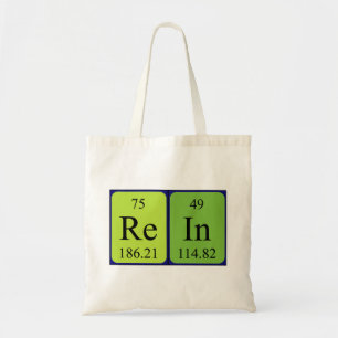 Sac fourre-tout de nom de table périodique Rein