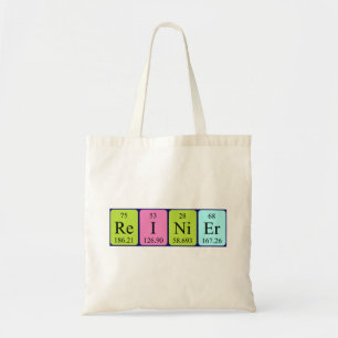 Sac fourre-tout de nom de table périodique Reinier