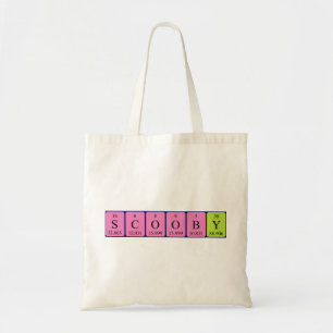 Sac fourre-tout de nom de table périodique Scooby