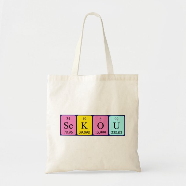 Sac fourre-tout de nom de table périodique Sekou (Devant)
