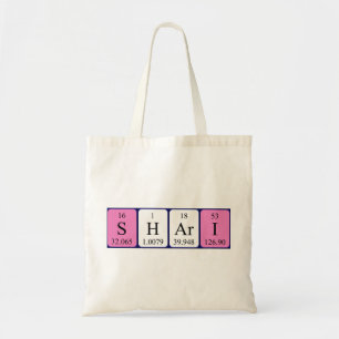 Sac fourre-tout de nom de table périodique Shari