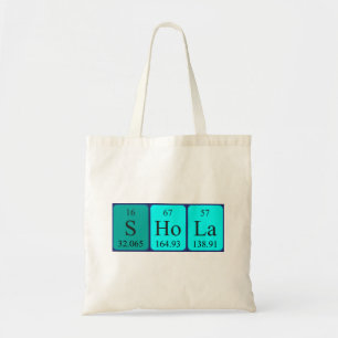 Sac fourre-tout de nom de table périodique Shola