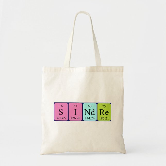 Sac fourre-tout de nom de table périodique Sindre (Devant)