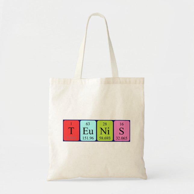 Sac fourre-tout de nom de table périodique Teunis (Devant)