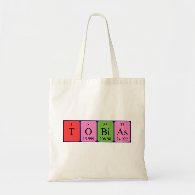 Sac fourre-tout de nom de table périodique Tobias (Devant)