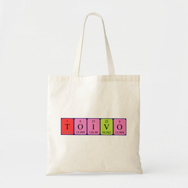 Sac fourre-tout de nom de table périodique Toivo (Devant)